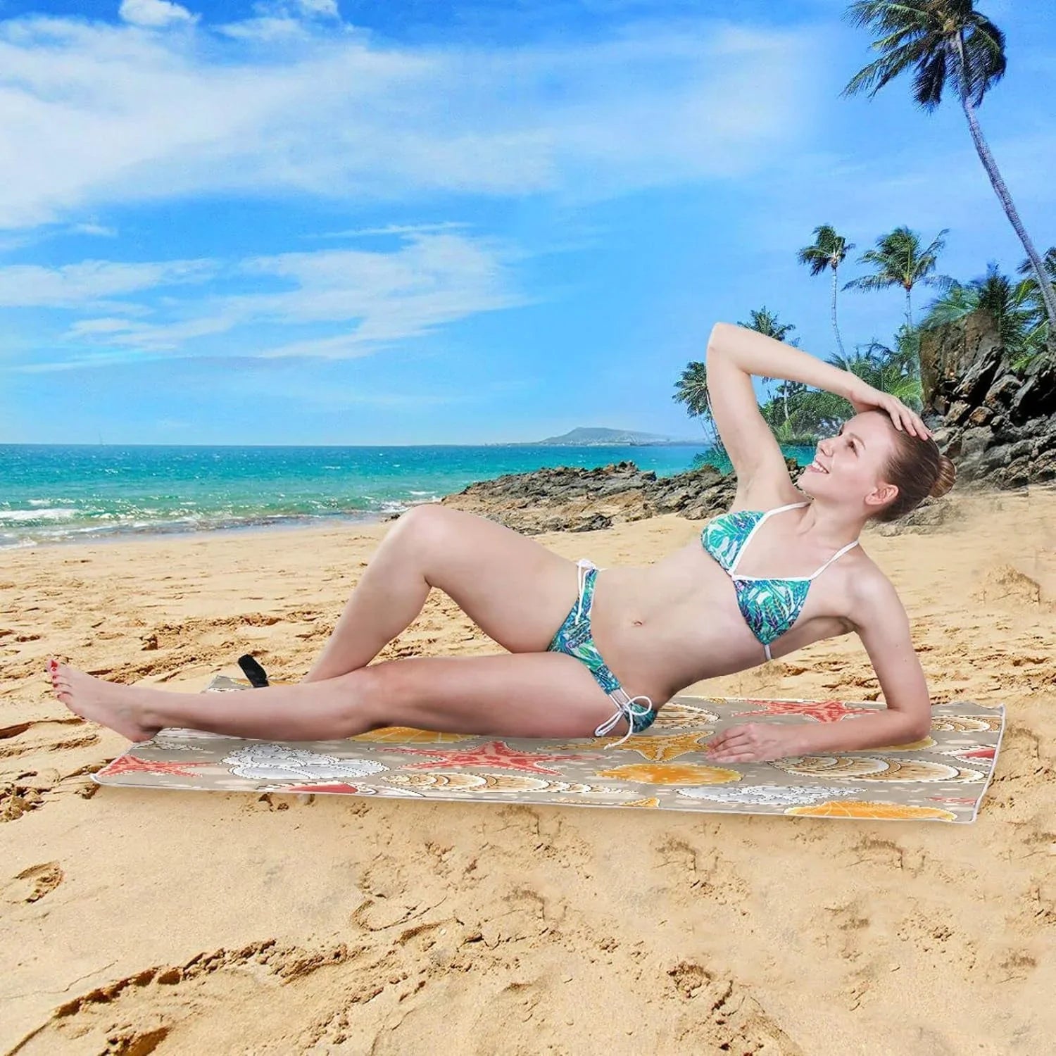 Swimming - Quick Towel Oversized Dry Compact - Holiday#2 Travel Camping Lightweight Beach Towels Absorbent Super for Seashells Bestwell Towel