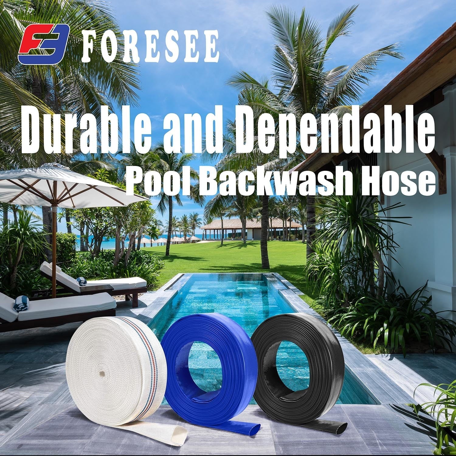 '- PVC Heavy-duty strength pool tensile reinforcement for Hose Water fiber High equipment Lay-Flat