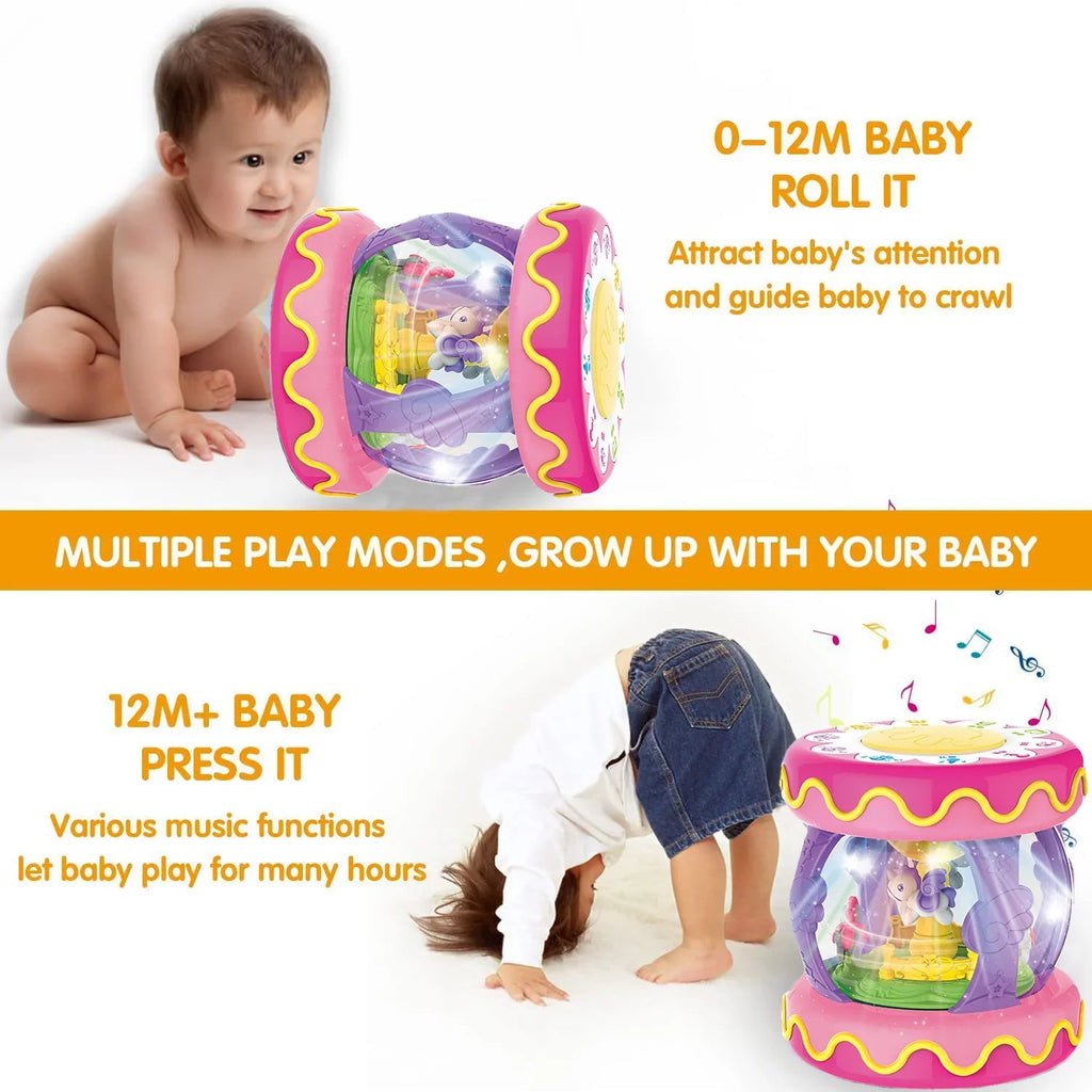 6 Unicorn Girls Sytle-Carry Toddlers 12-18 Baby 12 Up Months, Toys Toys 3+ Baby 2 Rotating Old Boys Years Learning to Light for Infant Toys Musical Months, 1