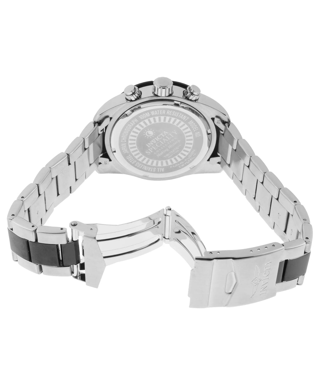 Black Watch 21471 Bezel Stainless Dial Specialty Chrono Steel Men's Silver-Tone