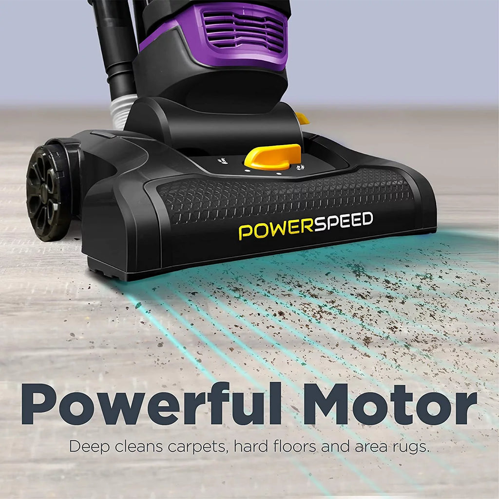 Floor, Powerful Pet Carpet Black,Yellow Hard Lightweight Upright Cleaner Turbo, for and Vacuum