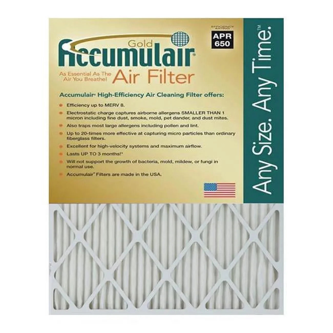 Pack Gold In. 1 Of Accumulair Filter- 4