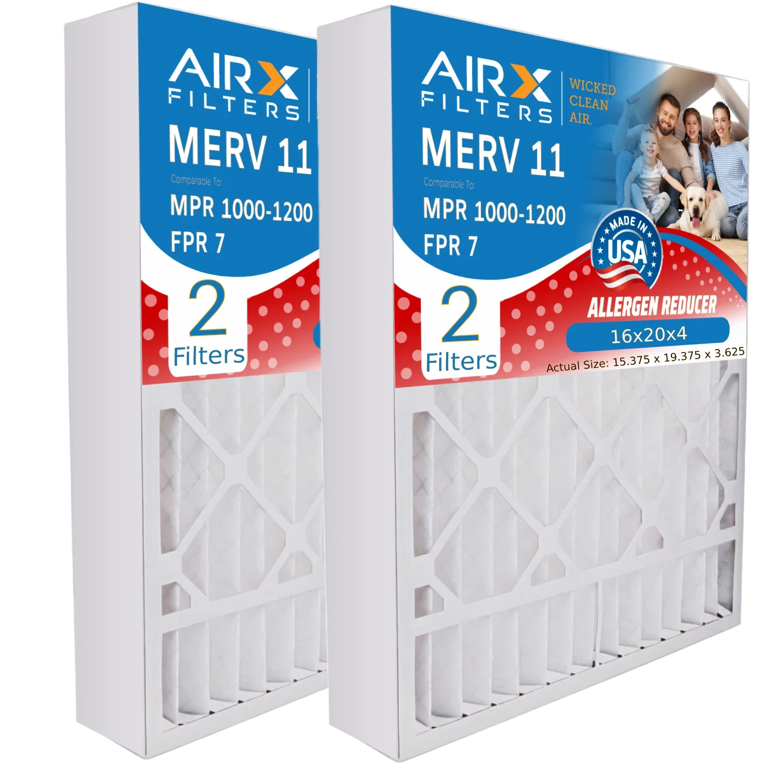 Comparable to Filter 7 with 11 Made AIRX MPR 1200 Compatible Premium 16x20x4 MPR 16x20x4 AIR. by CLEAN & FILTERS Filter Furnace Air Pack 2 TopTech USA 1000, TT-FM-1620 WICKED FPR MERV