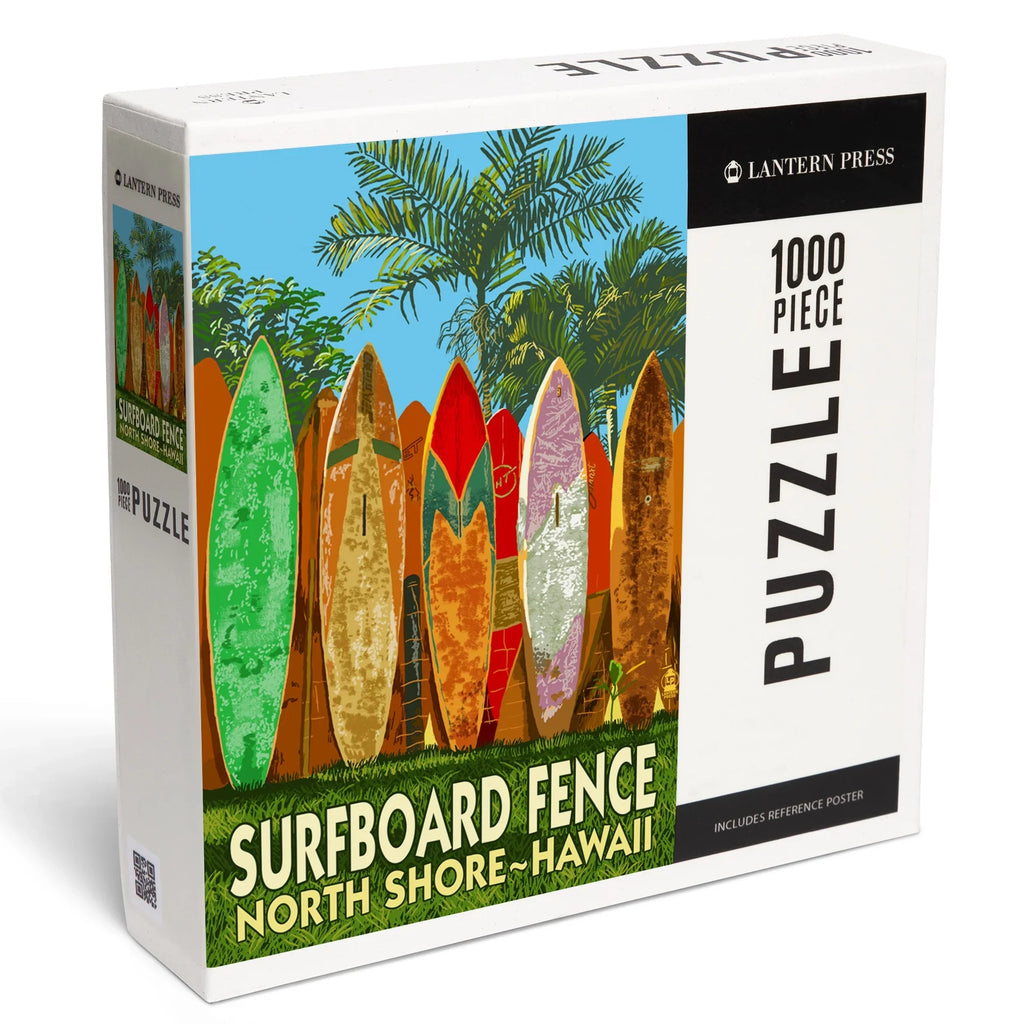 Surfboard Lantern Piece Puzzle, North Jigsaw Fence 1000 Hawaii, Press Shore,
