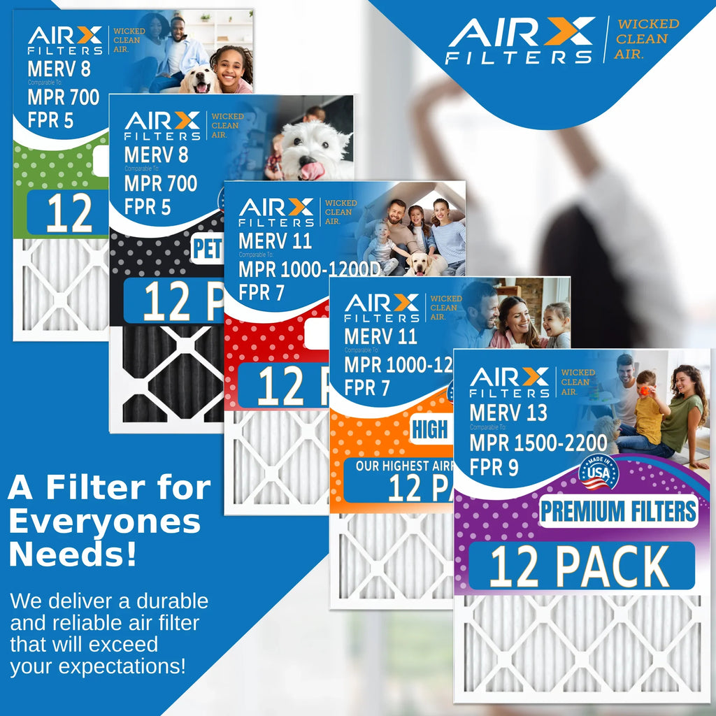 Made of 8 FPR Filters 5, AIR. Comparable Furnace Filter Retention MERV Pack USA 20x25x2 700, Rating, - Pet in CLEAN WICKED by Filters Air MPR FILTERS to AIRX 12 Odor