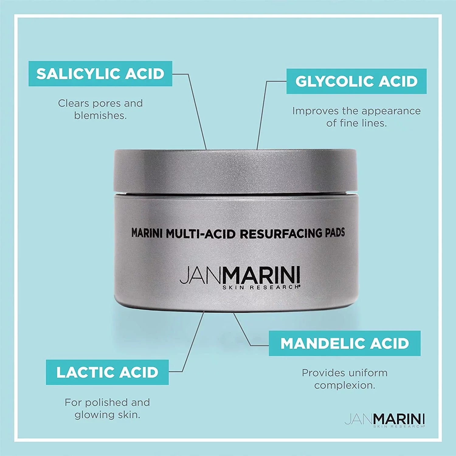 Pads, Marini Resurfacing Jan Marini ct. Research 30 Skin Multi-Acid
