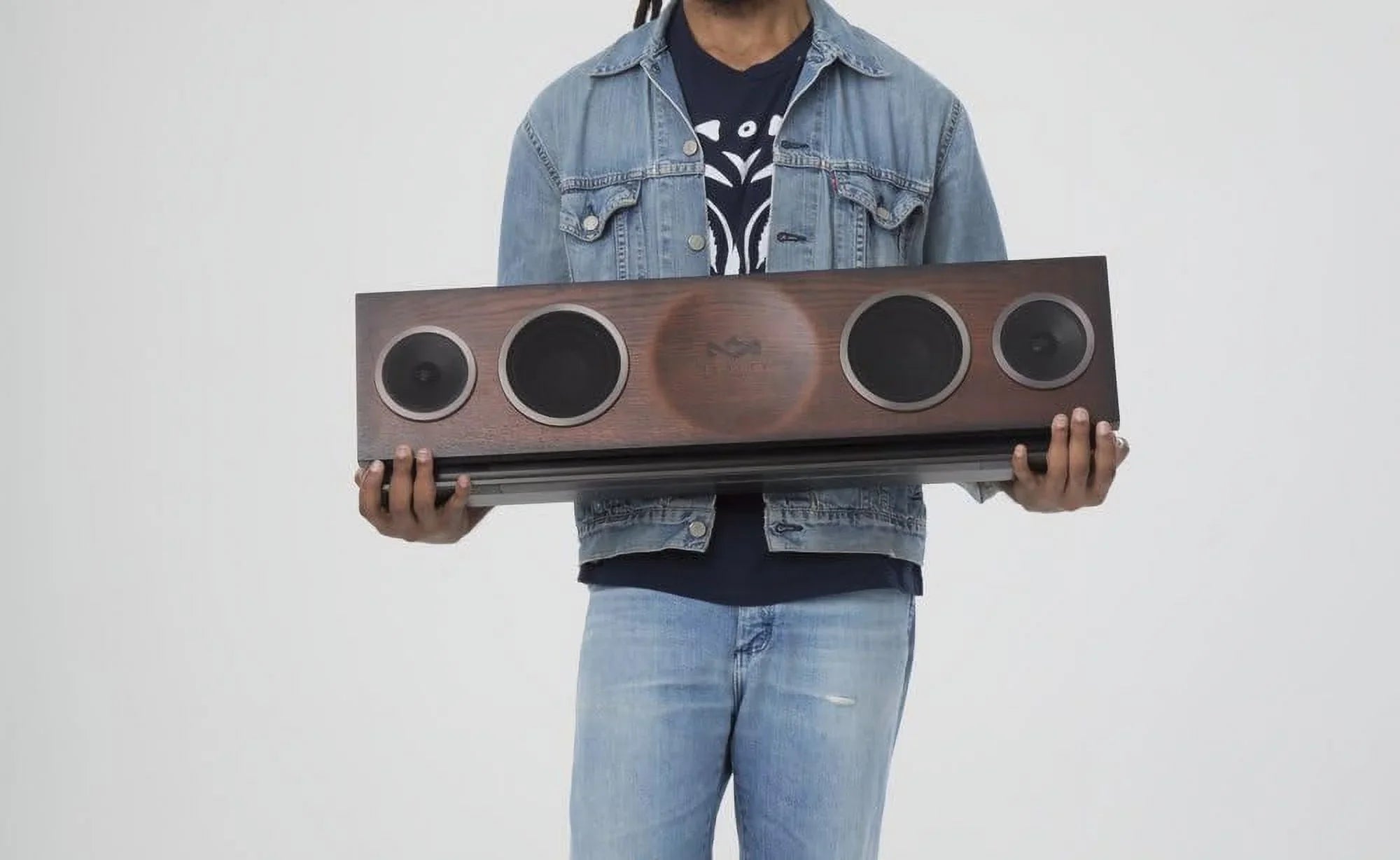 Home House High-Definition Certified Solid 220 Hi-Fi Watt Woofers, Stereo Premium 2 1 System, Regal High-Output Foundation Tweeters, 3.5 FSC Oak Baffle, Power, x EM-DA002-RG Audio One Marley, of