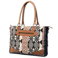 handbag Upcycled Wool Upcycled western OHLAY KB491 women Canvas KB TOTE Leather bag purse Genuine