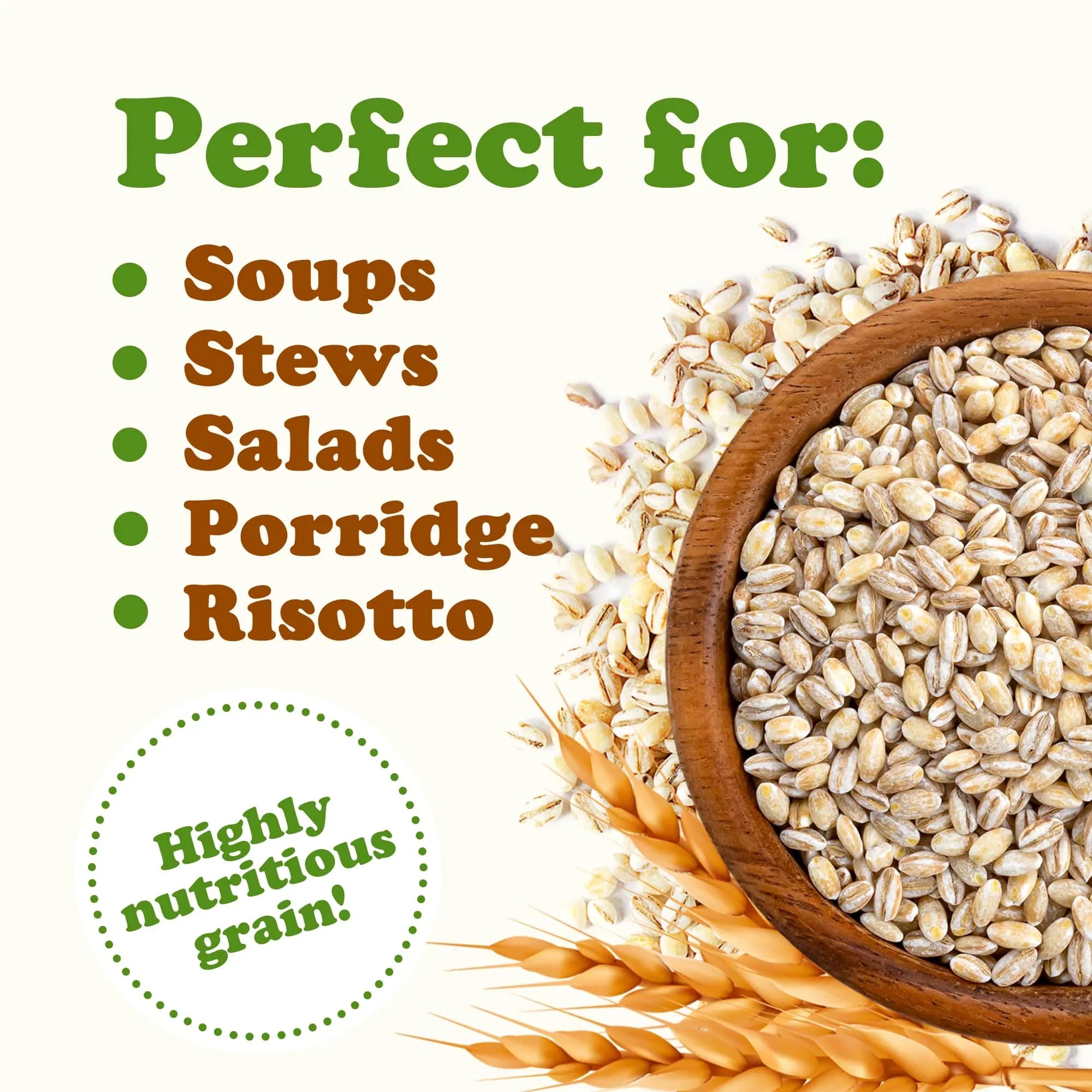 Kosher Pearled Barley, Live, 5 Pounds, to Food