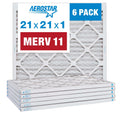 Air 21x21x1 AC Pleated Filter, Filter, Furnace Air 6 Pack Aerostar 11 MERV