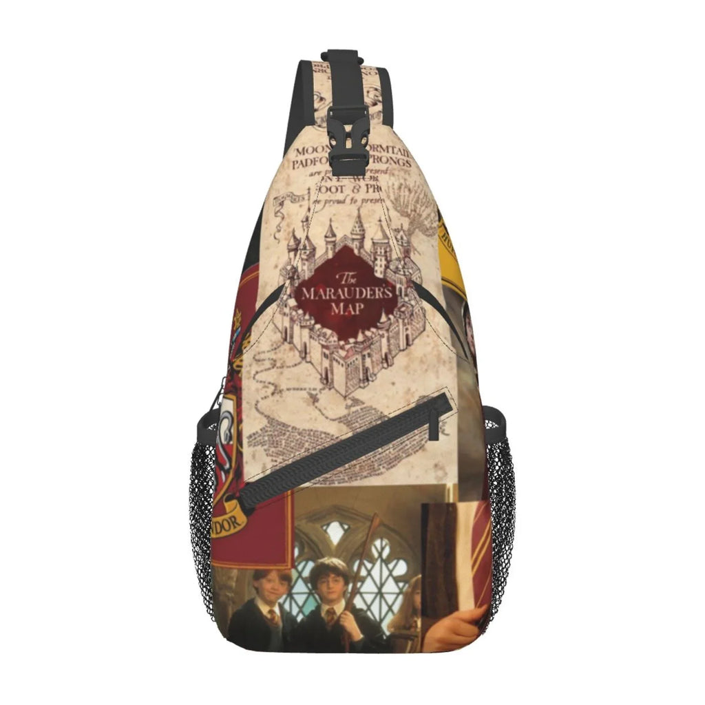Women Harry Potter Logo Bags Diagonally Sling Daypack Men For Bag Backpack Chest Crossbody Adults Teen Travel