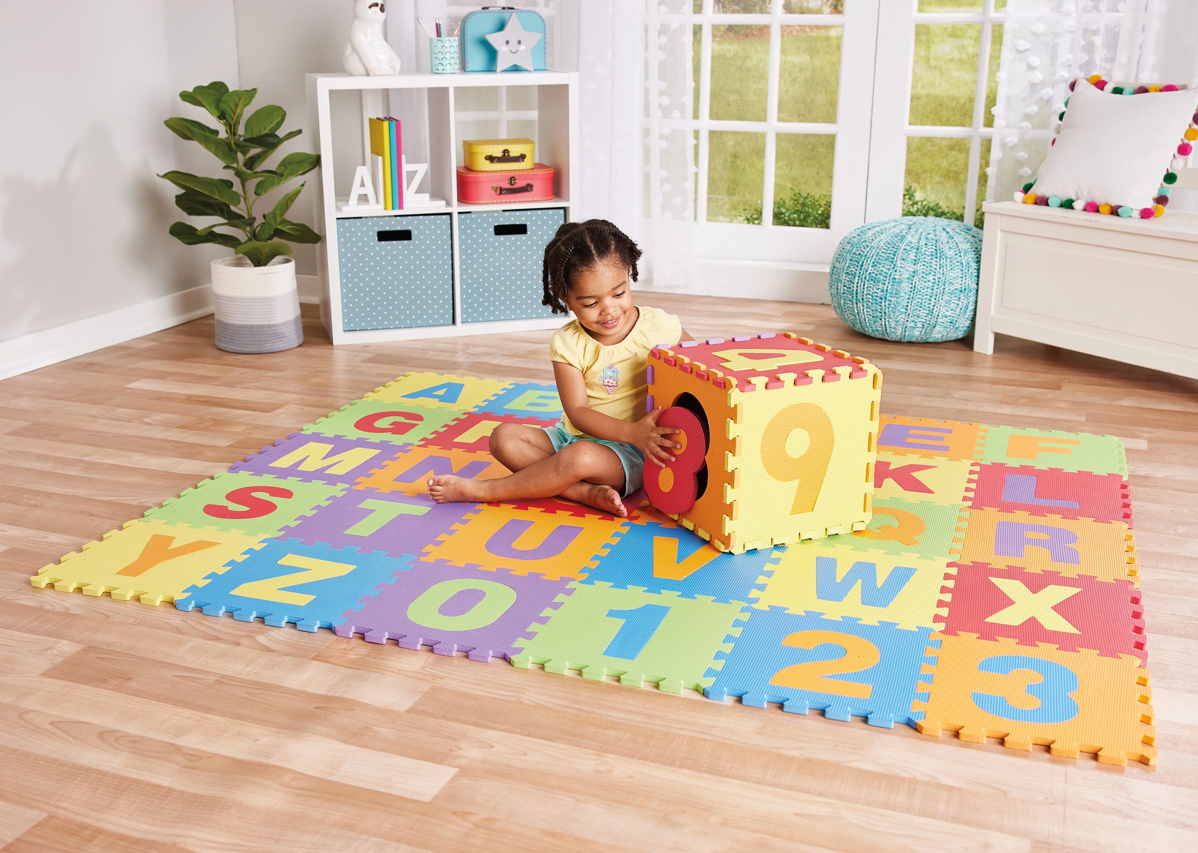 Puzzle with Playmat, 12m+ ABC Foam for Kidoozie Bag or & Playmat Preschooler, Storage Toddler 123 Ages