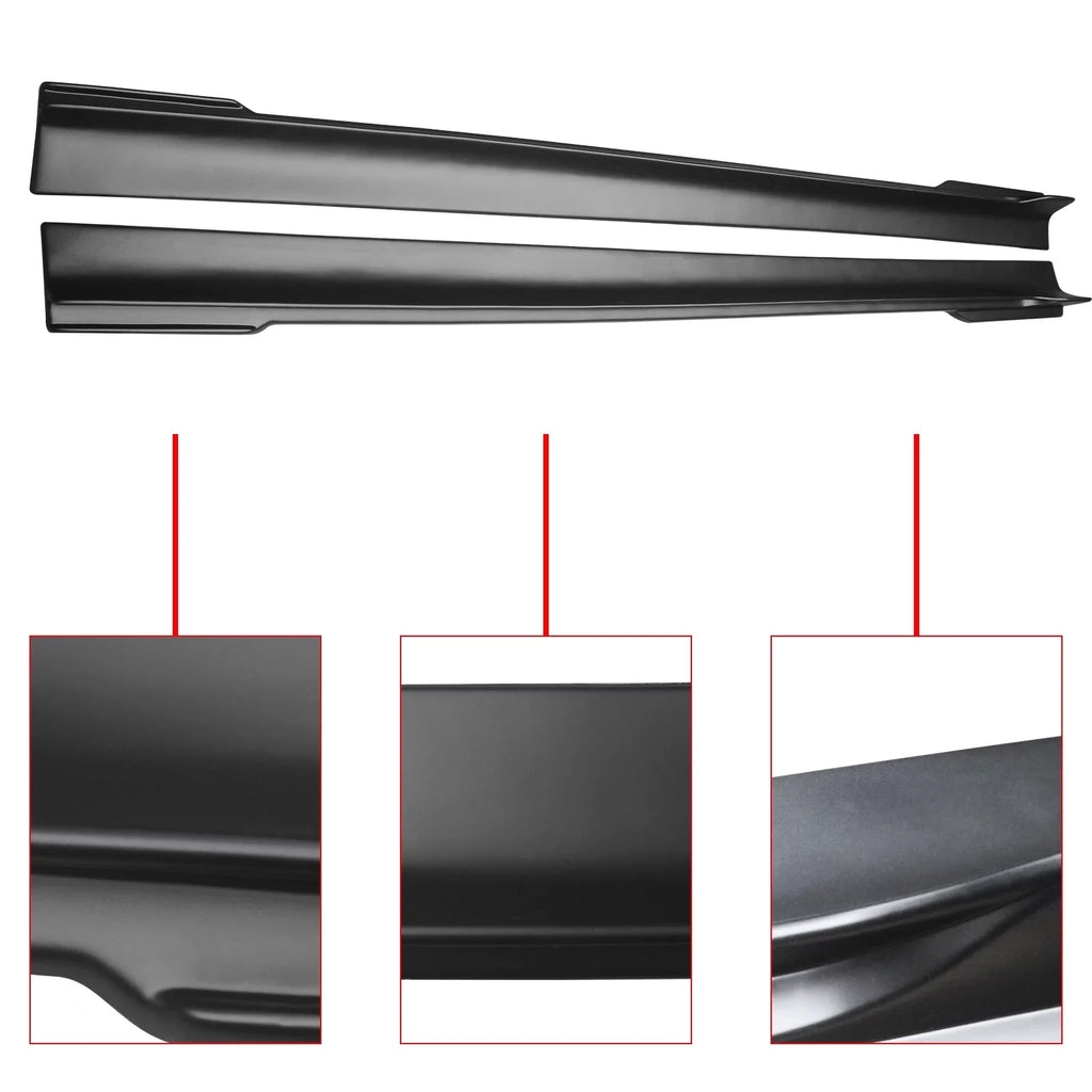 Matte NINTE 2011-2023 2PCS Extension Skrits Side 300 Chrysler for Black Panel Rocker