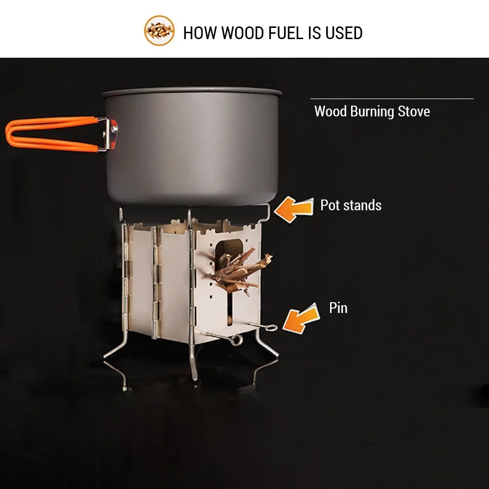 BBQ Carrying Wood with for Case, Ideal Burning Stove Backpacking Walmeck and