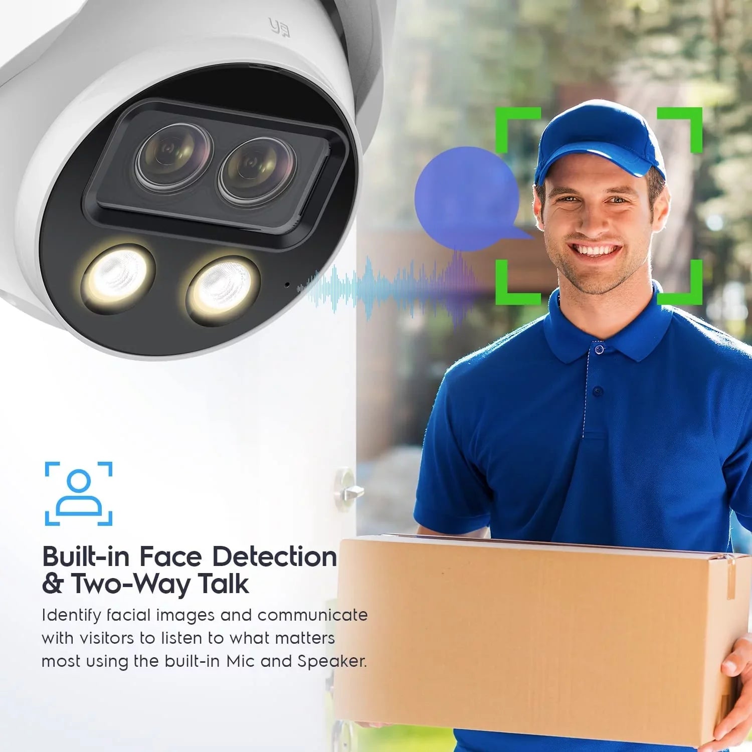Turret (2 @25fps, AI Security 4K IP Amcrest 8MP 2K) 4MP) POE Dual-Lens (2 Camera, x x Outdoor