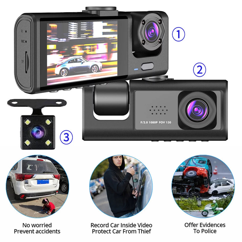 Vision Camera Rear, Cam and Mirror Apexeon Dash Front Night Design Car Rearview Recorder,
