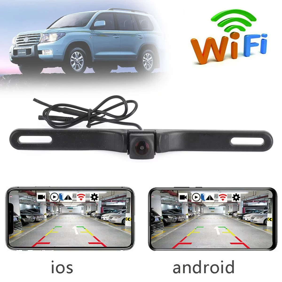 170 For Cam iPhone Camera Backup Rear Car View WiFi Android Wireless Fit