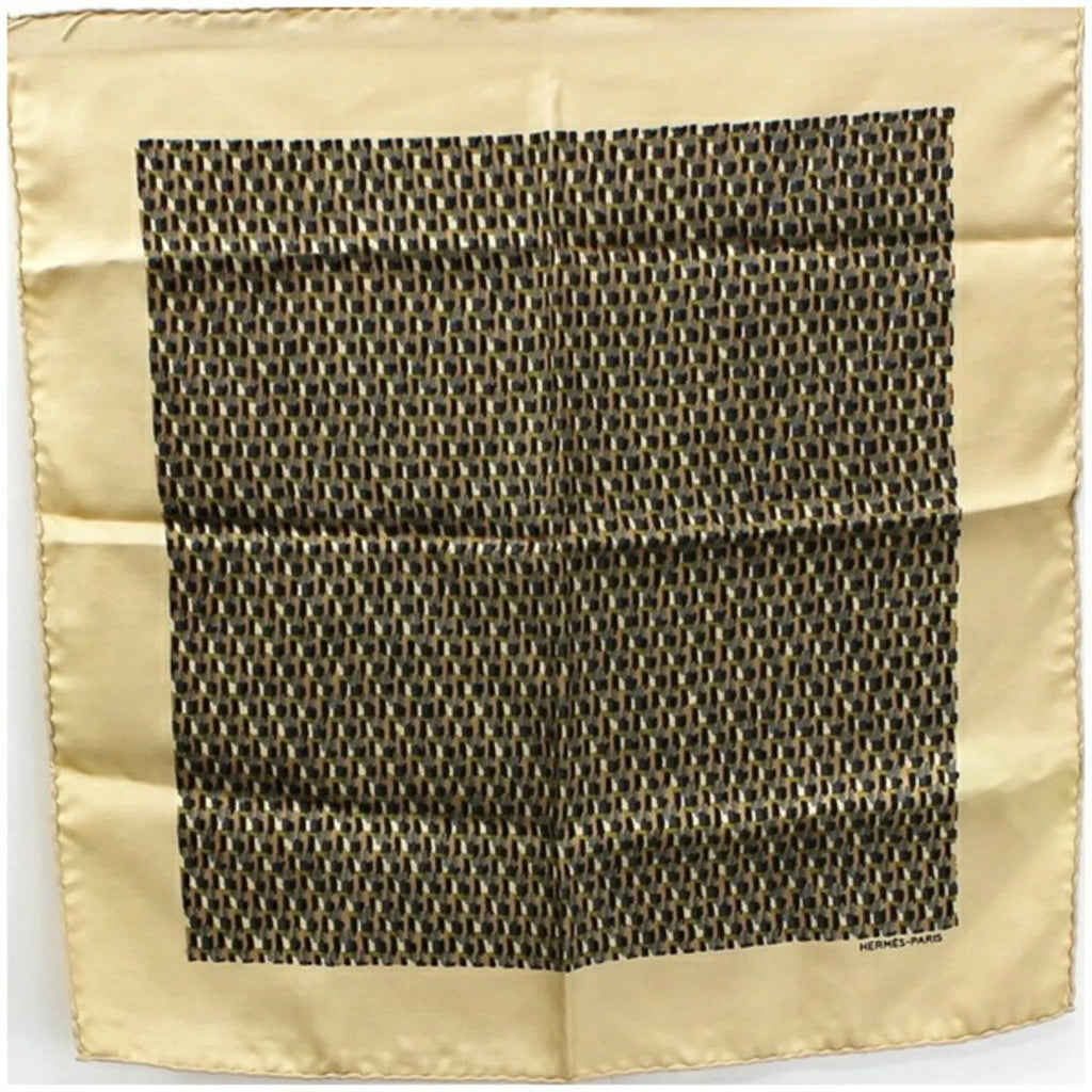 (Good) Hermes HERMES Pre-Owned Scarf 45 Beige Women's Carre Muffler Gaurosh