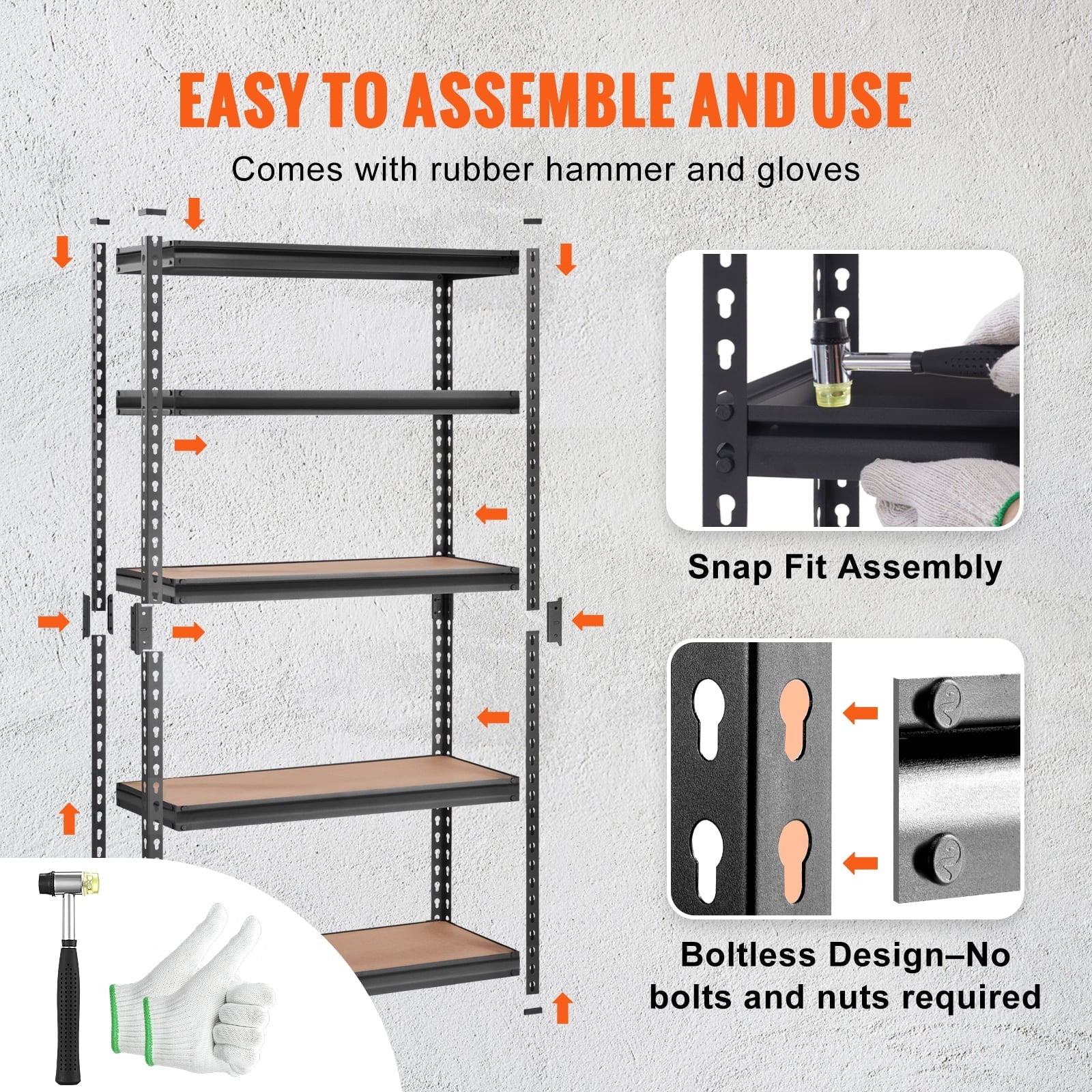 Unit, Steel 60"H 2000 Garage 30"W Heavy 5 Adjustable Load BENTISM Tier 12"D Rack lbs Storage Duty x Shelving x