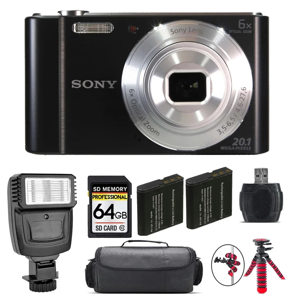 Sony - + Kit Camera Digital + 64GB Flash DSC-W810 Battery Extra Cyber-shot