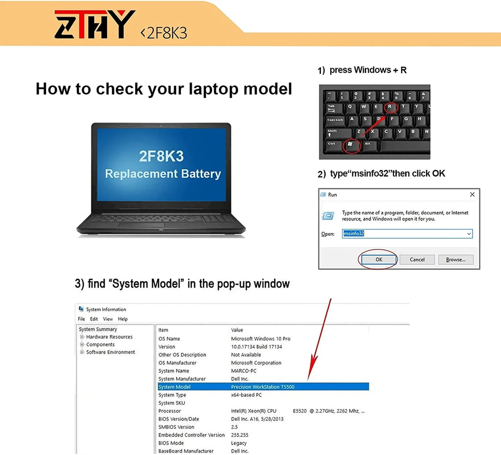 ZTHY Gaming 17X R1 y Series 17 R1 Replacement Alienware 18X M17X-R5 M18X-R3 Dell 2F8K3 for Laptop Alienware 18