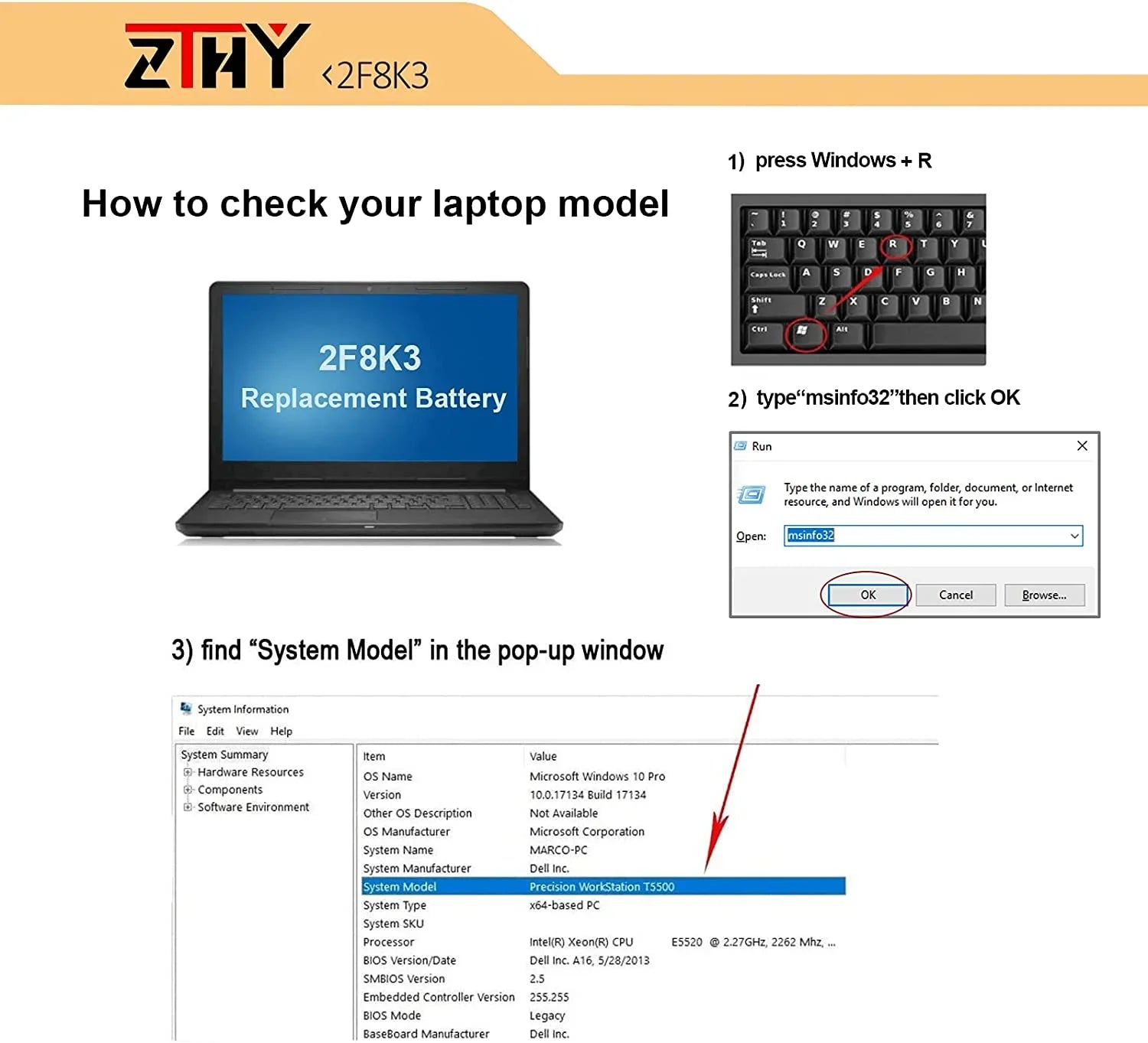 ZTHY Gaming 17X R1 y Series 17 R1 Replacement Alienware 18X M17X-R5 M18X-R3 Dell 2F8K3 for Laptop Alienware 18