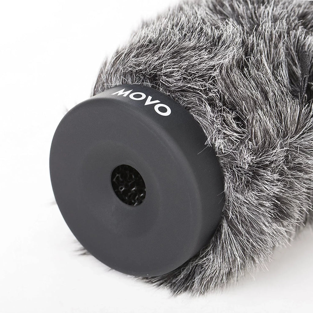 To Dark Microphones [27cm] Ws-g270 Up Diameter Windscreen Long - Movo Rigid 18-23mm And Gray For Furry 10.6" In