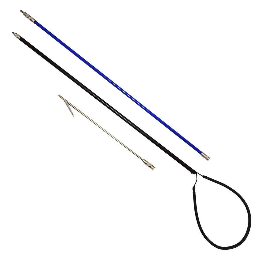 Heavy Scuba 1 ft Tip Duty Spear 7.8 Prong Fiberglass Choice Alum Pole Blue Black