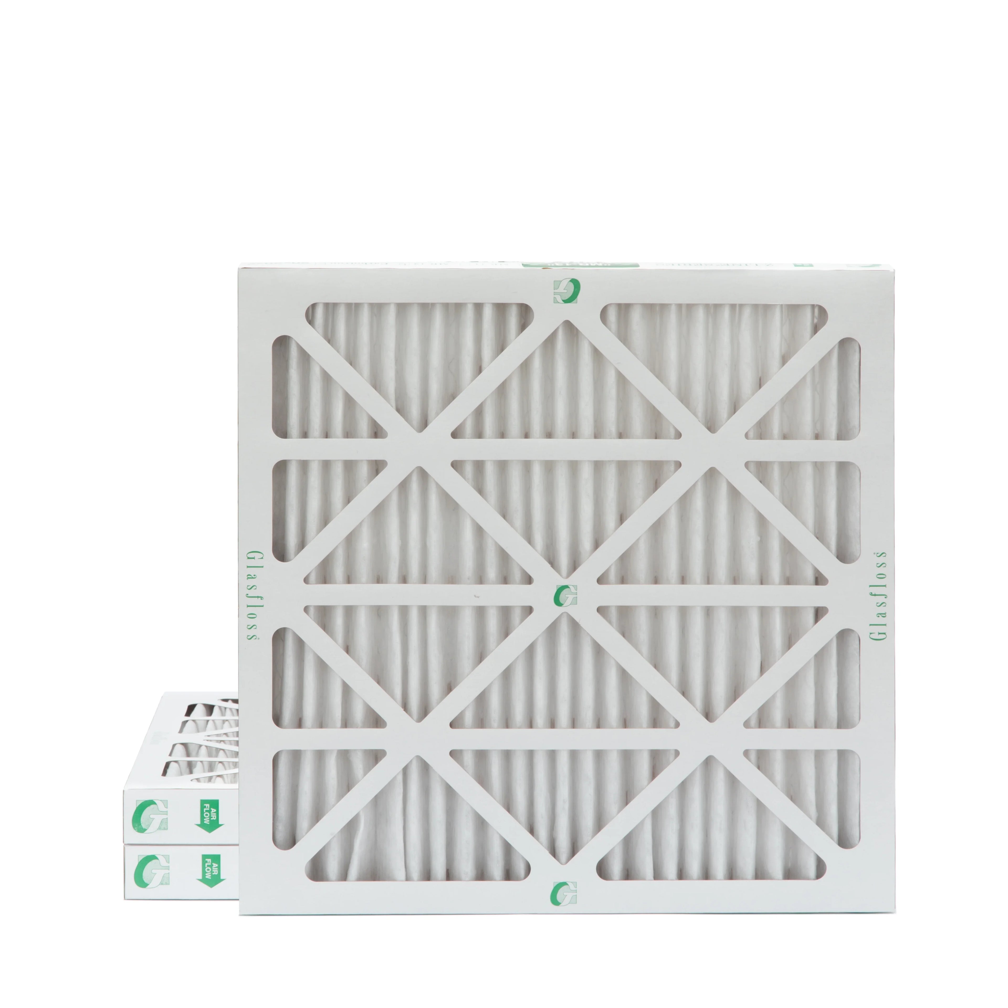 1-3/4 x by 23-3/8 Size: Glasfloss. Pleated 2" Actual x 24x24x2 Inch Air 13 Filters MERV 3 Pack 23-3/8 of