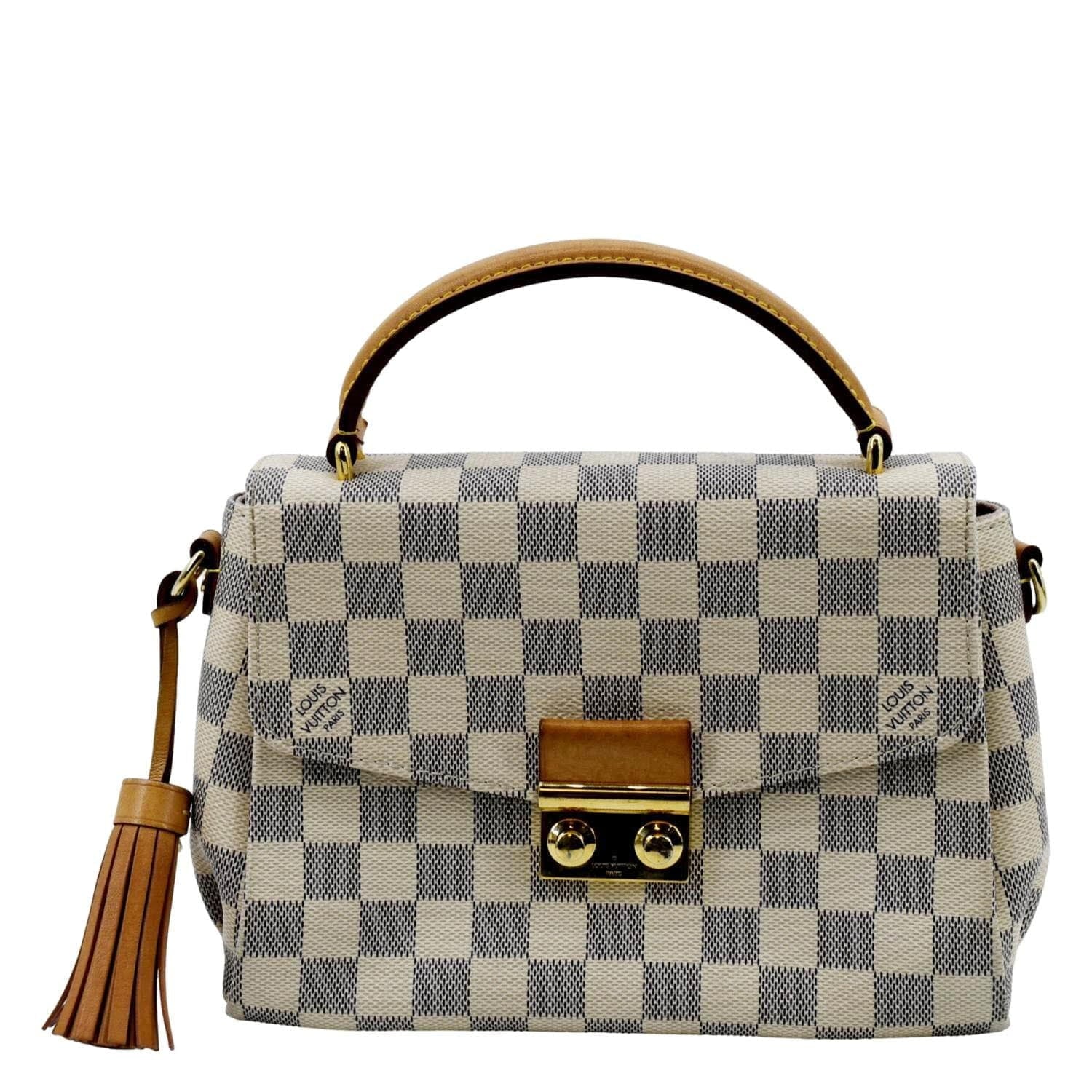 Satchel Damier White Crossbody Azur VUITTON LOUIS Pre-owned Croisette Bag