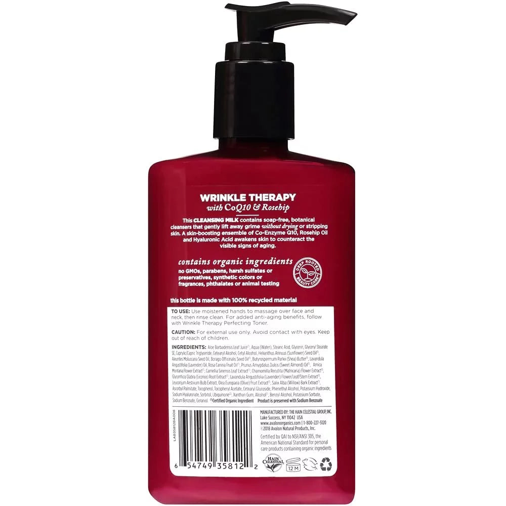 Milk CoQ10 Facial oz Cleansing 8.50 Organics Avalon