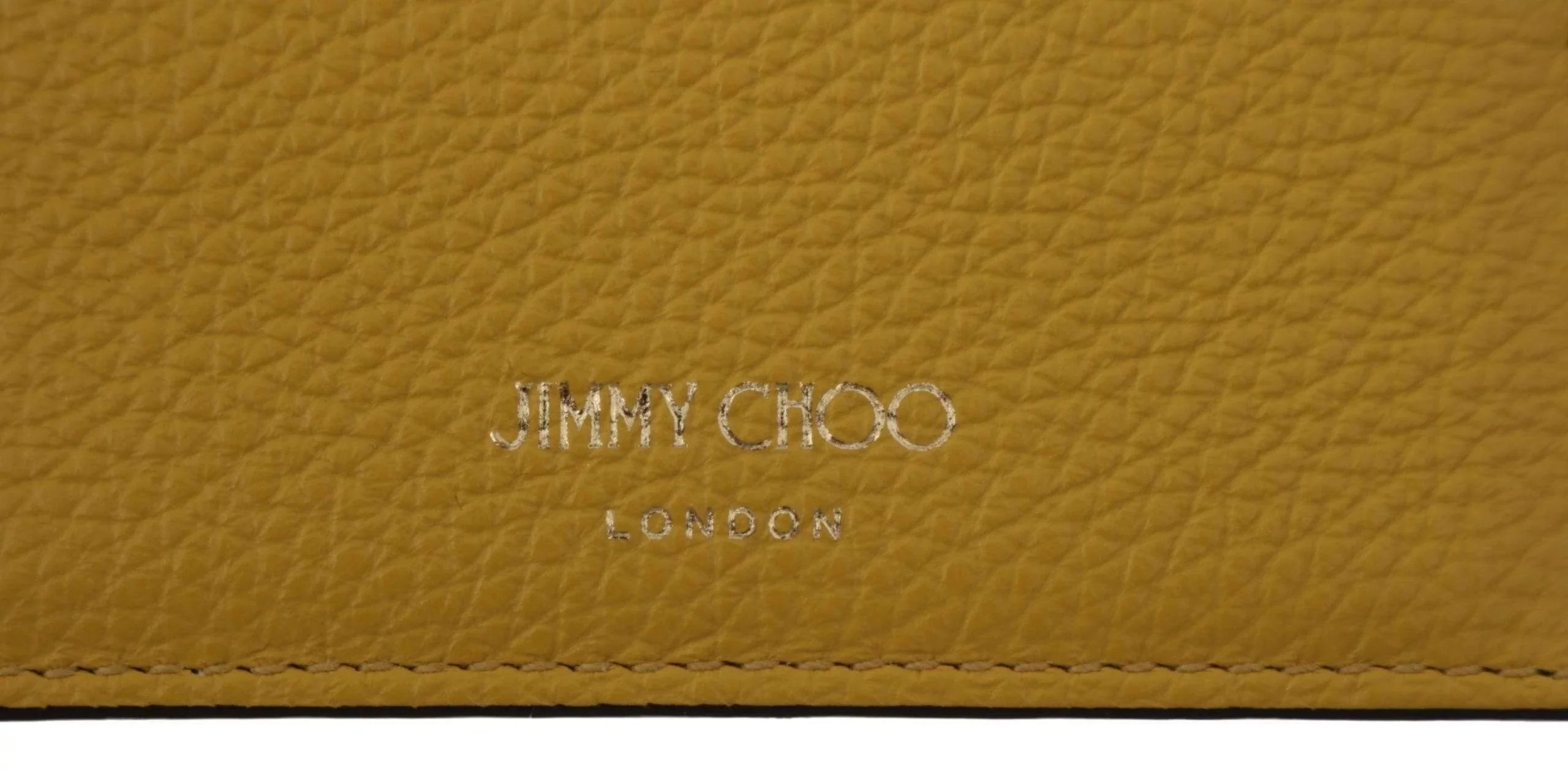 Aarna Yellow Leather Jimmy Holder Choo Card