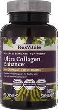 Skin ResVitale and with Joint Caps 90 Hydrolyzed Aging Care Collagen Bioactive Grape Enhance Supplement Resveratrol, Peptides, Anti Ultra - Extract Dermaval Hyaluronic and Seed Blend, Collagen Acid,