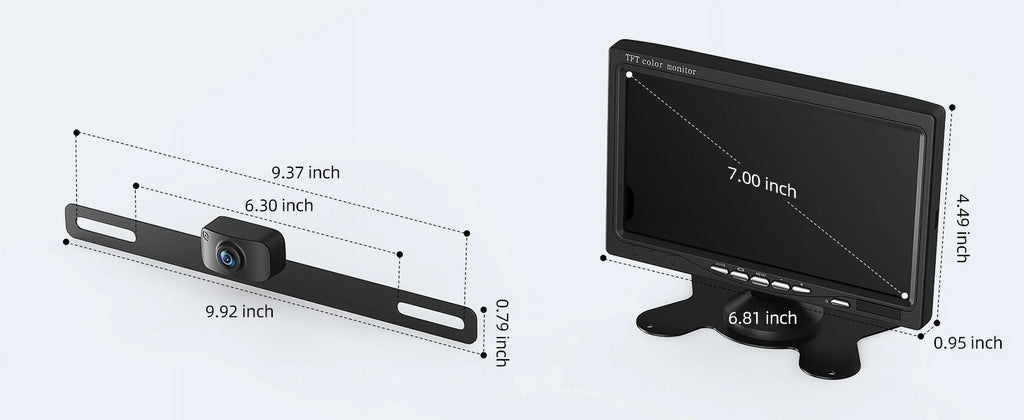 Vision Monitor Backup HD IR IP69 for Wireless eRapta 1080P AWT7 Night RV/Trailer/Truck/Van Inch Camera Waterproof 7
