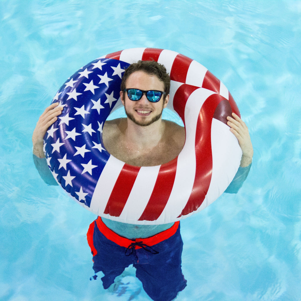 Flag Inch (12 36 Pack) Pool Tube Swimming Inflatable Swimline American Float