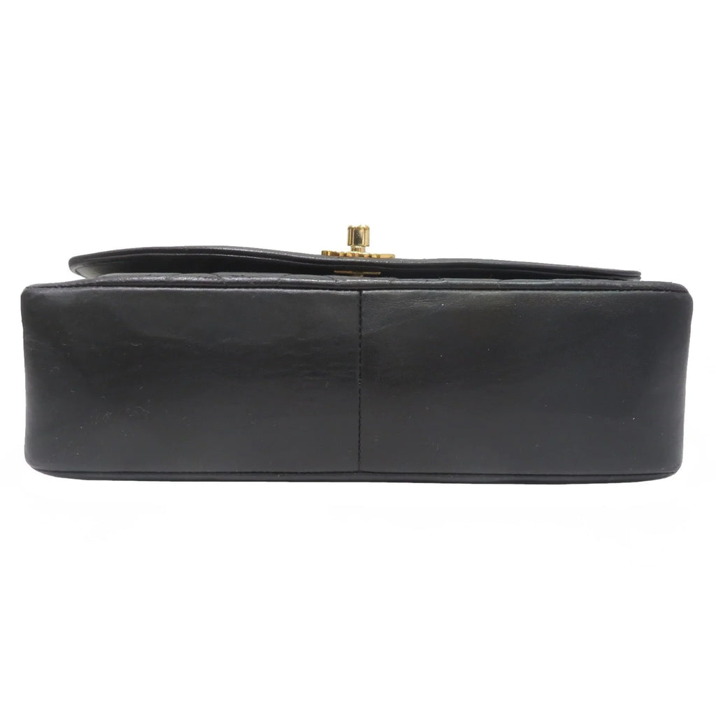 Black Lambskin Chain (Fair) Bag CHANEL Diana Women's Pre-Owned Matelasse Shoulder Chanel Men's