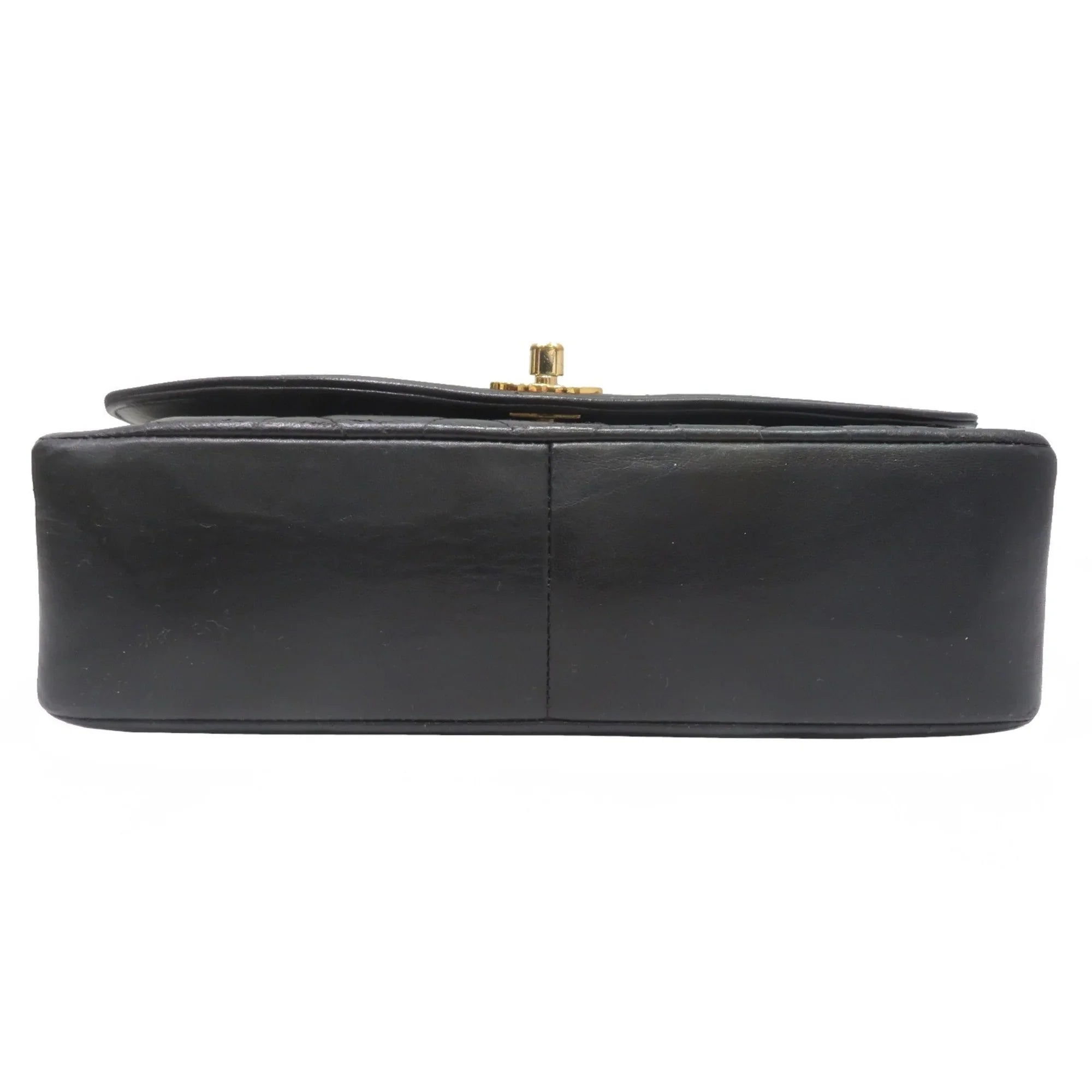 Black Lambskin Chain (Fair) Bag CHANEL Diana Women's Pre-Owned Matelasse Shoulder Chanel Men's