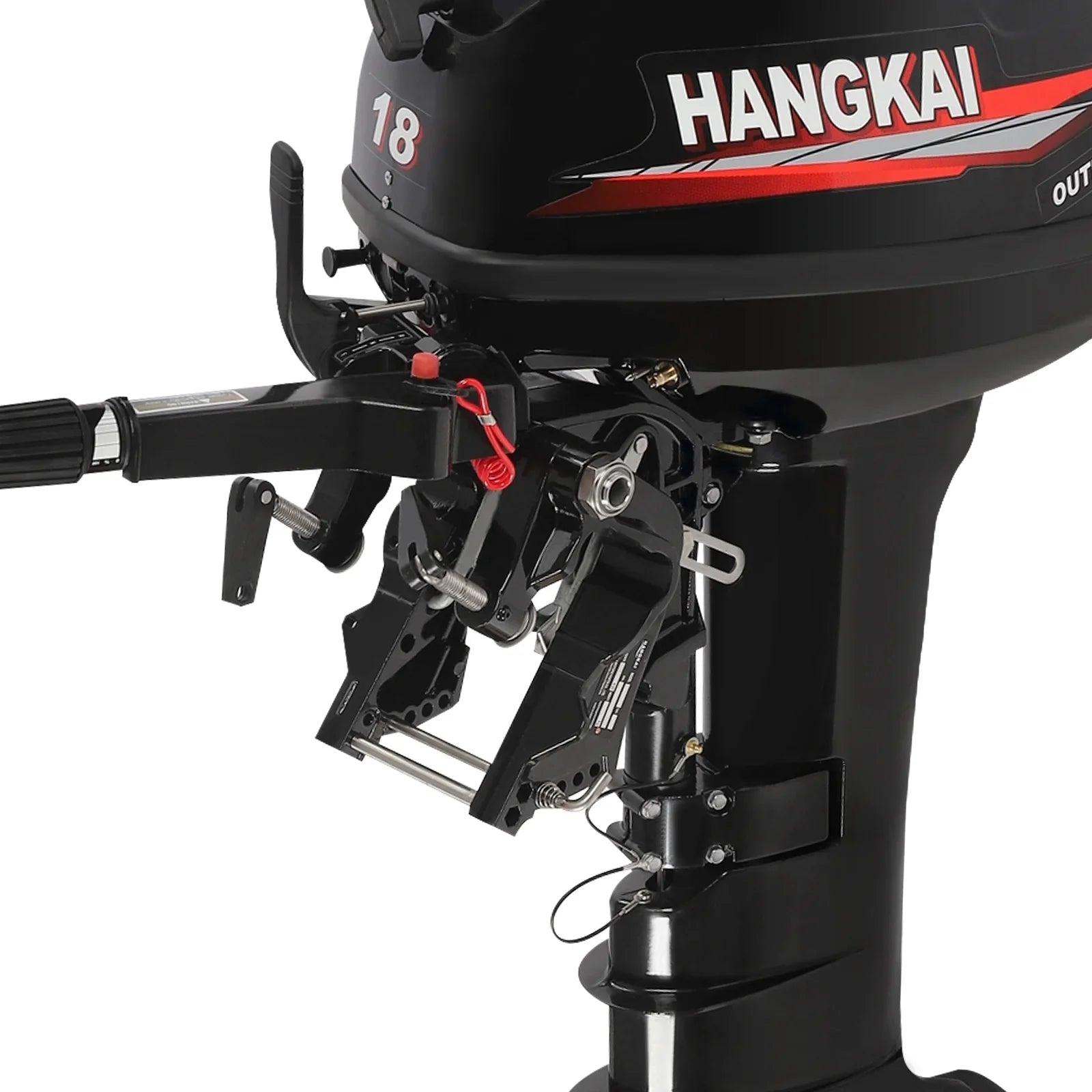 Engine 2 246cc Cooling Alloy Water Wuzstar 18 Aluminum w/CDI Long Motor HP System Shaft Boat Fishing Outboard Stroke Motor, Boat