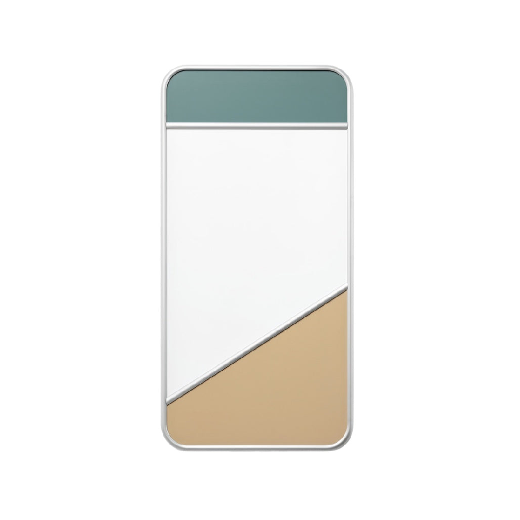 **Titel: Minimalistisch Smartphone Ontwerp met Geometrische Kleurenschema**