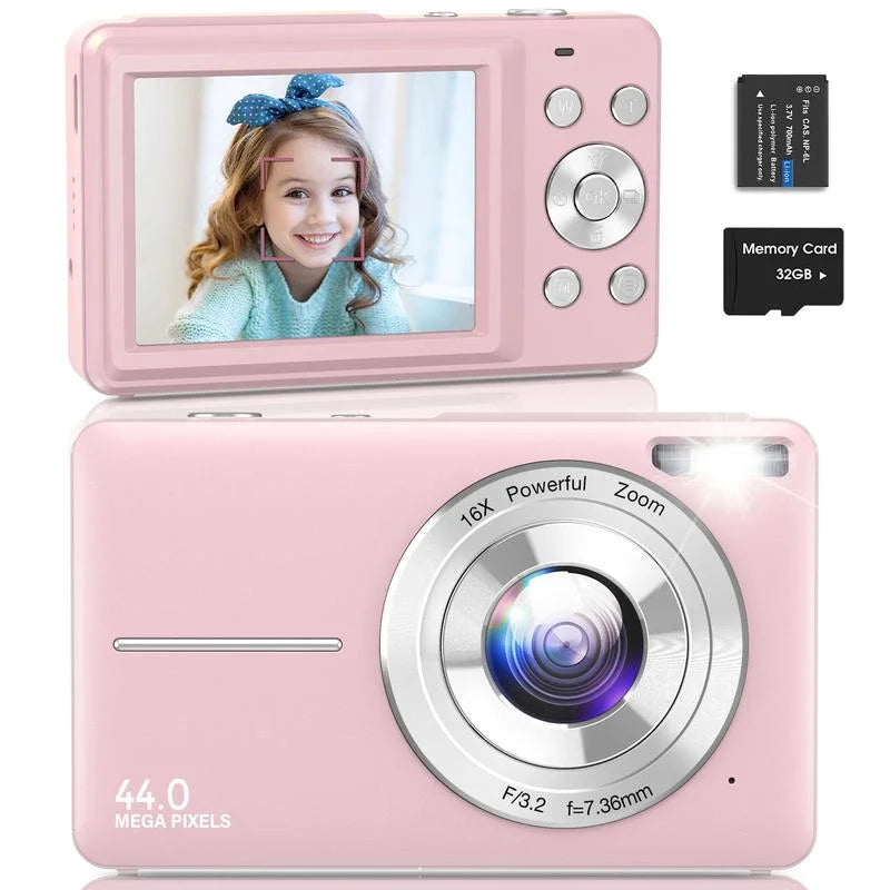 & Digital 1080P for Gift, f=7.36mm), Card, Camera Digital DC403 16X 1 Zoom Recording P Compact Piece Festival, Digital?Cameras, 32G Music Camera?for?Mother's Day Ff(F/3.2, Memory 44MP Multi-functional