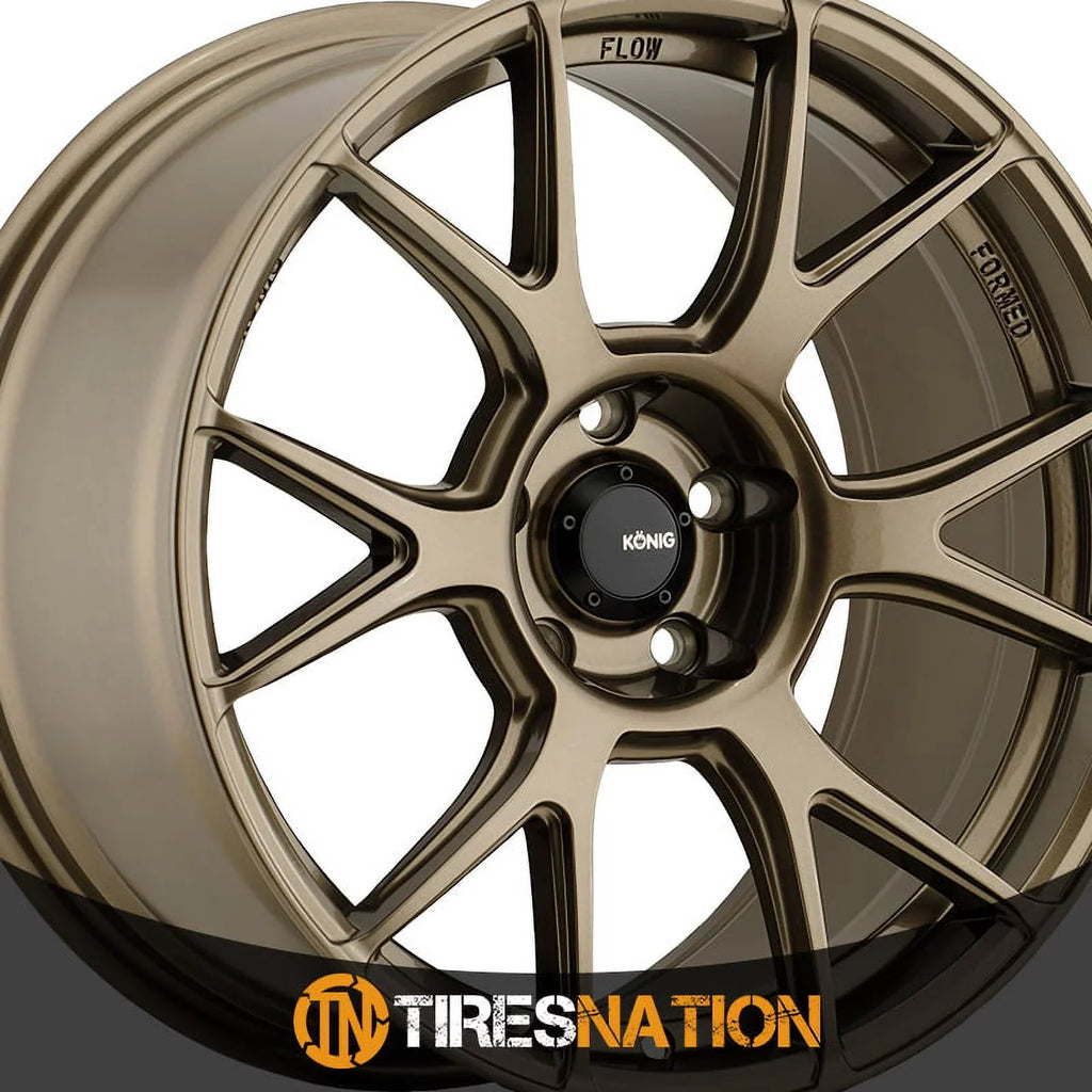 17x8 56BZ 4x100 Gloss Konig Bronze Wheel (45mm) Ampliform