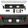Frame View - 12 LED Reversing Integration Sensor Rear Plate Camera Camera European and System License with Parking