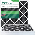 Activated HVAC Furnace 25x25x1 8 Filters Odor (4-Pack) Air MERV Filterbuy with Carbon AC Eliminator Pleated