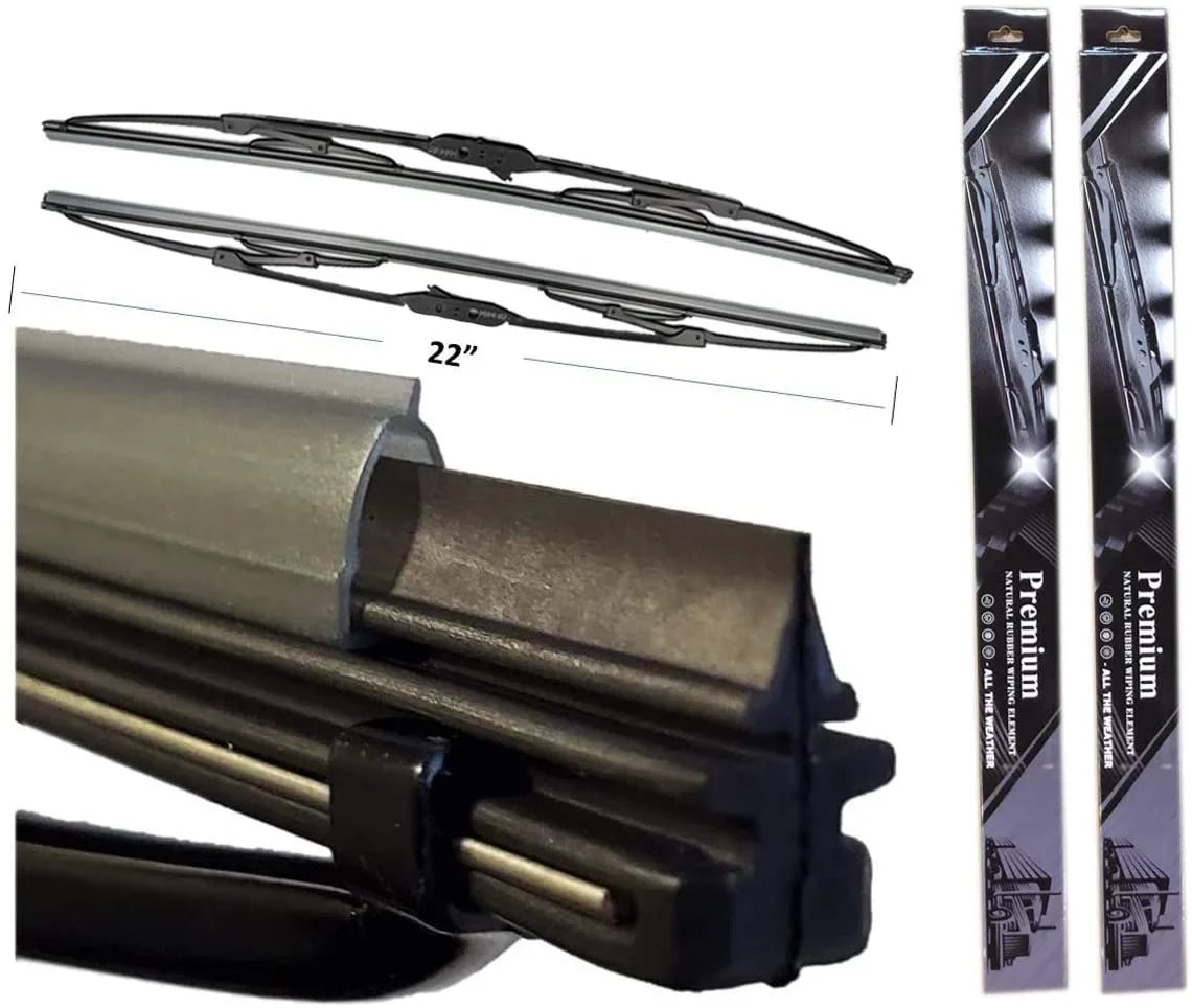 579 Quarter Masks Stainless Fender - Trucks mounting Kozak Semi Plus Peterbilt Face 2x For Hardware Windshield and 2x22 386 x Set Steel Wipers 24" Included 24" All