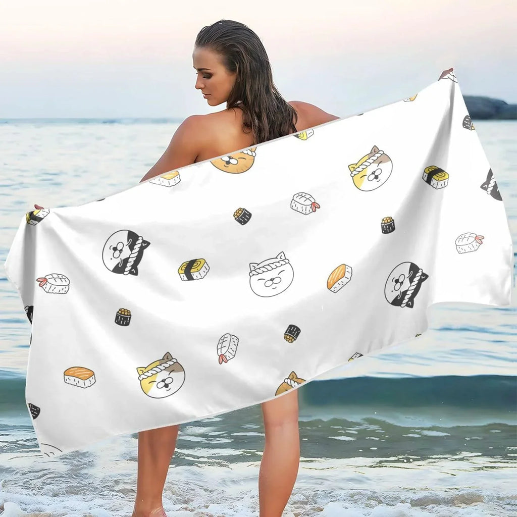Sushi - Towel Lightweight for Bestwell Compact Super Absorbent Camping Quick Dry Holiday£¨164£© Oversized Towels - Travel Beach Kitten Towel Swimming Chef