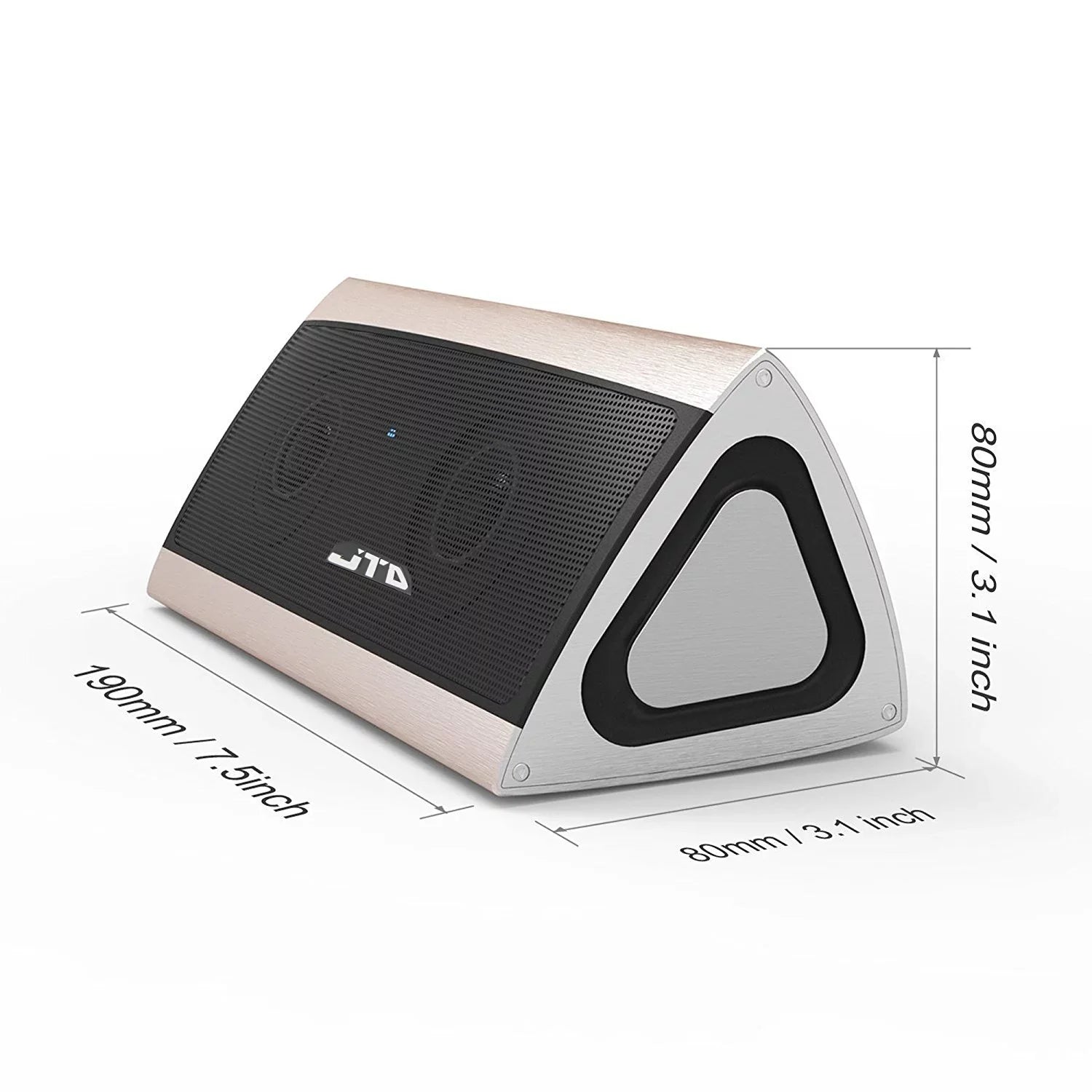 8hrs Metal (3D-Surround Bluetooth Wireless BASS Playtime Speaker &amp; 3D Housing W/ Full JTD Hands-free Portable Stereo Sound &amp; Surround Bluetooth CSR &amp; MOSOUND 4.0 Gold) - &amp; Latest