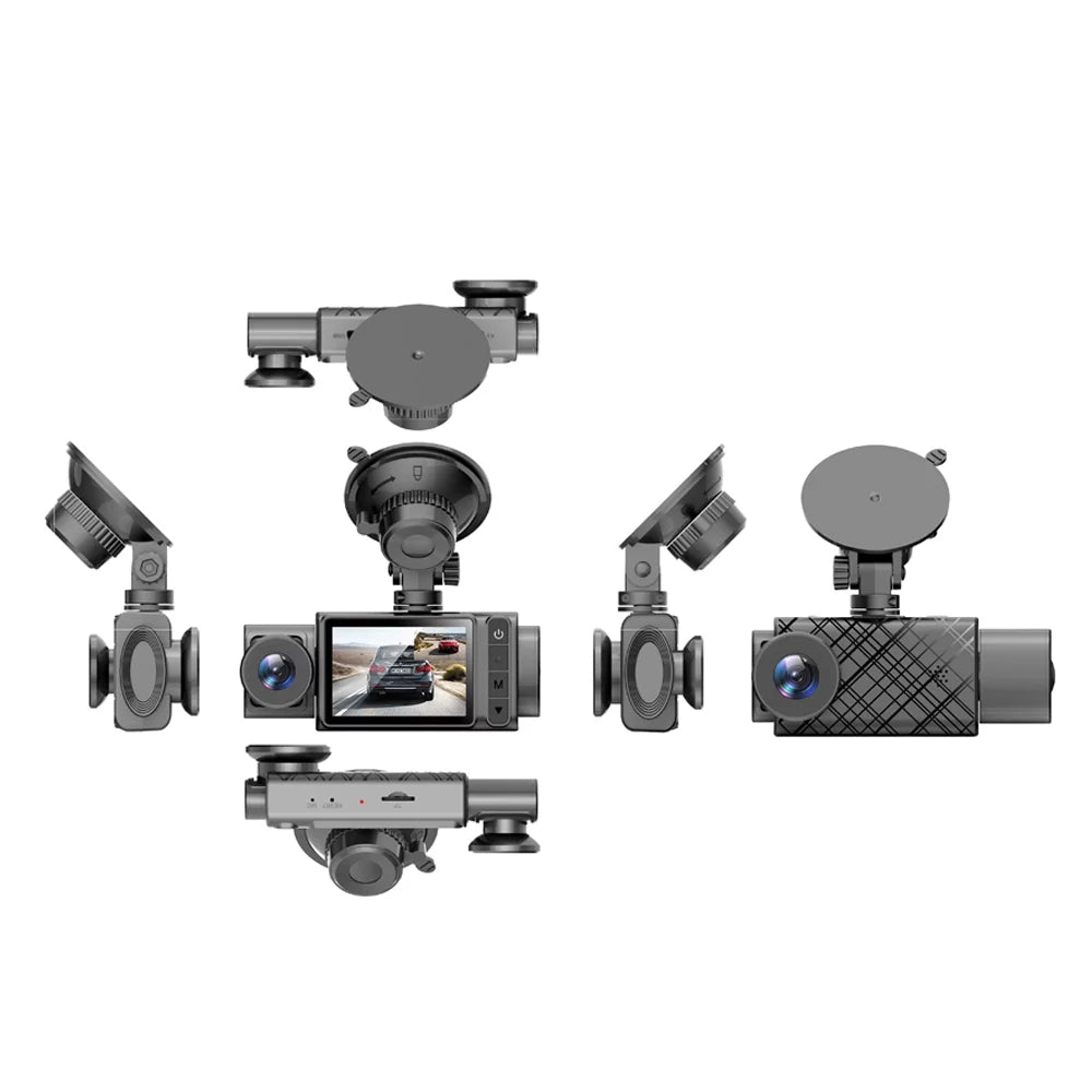 Recorder Dash Video Car Clear Cameras Safety Camcorder Shinysix Rearview Car Driving Recorder Recording 2in Auto Car Mirror Camera 3 Multi-Language Cam