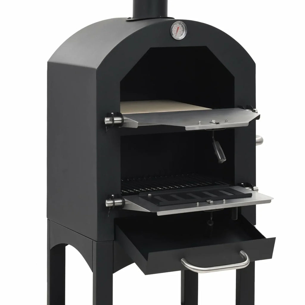 Charcoal Fireclay Suzicca Pizza Fired Stone with Oven