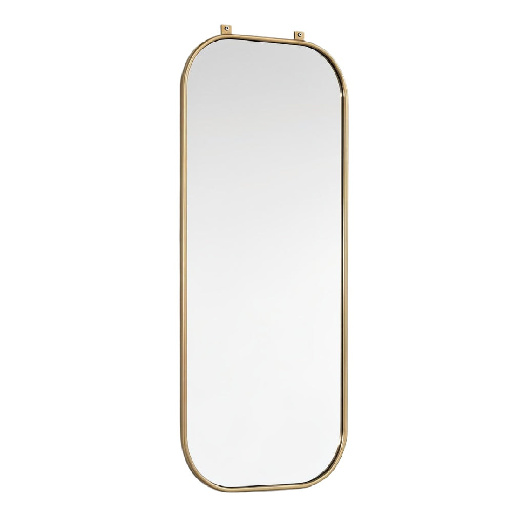 "Moderne Ovale Spiegel met Gouden Rand"