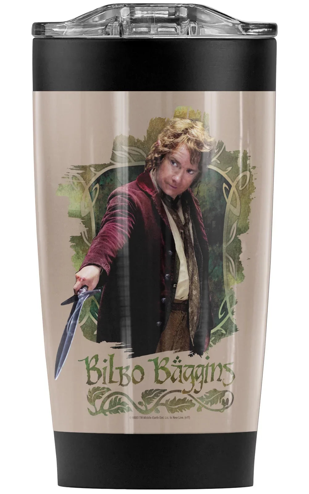 Vacuum Sword Tumbler and Stainless for oz 20 Insulated Coffee & Sliding | Drinks Beverages Travel Lid Mug/Cup, Cold Leakproof Hot Great Hobbit/Bilbo The Wall with Double Baggins Steel